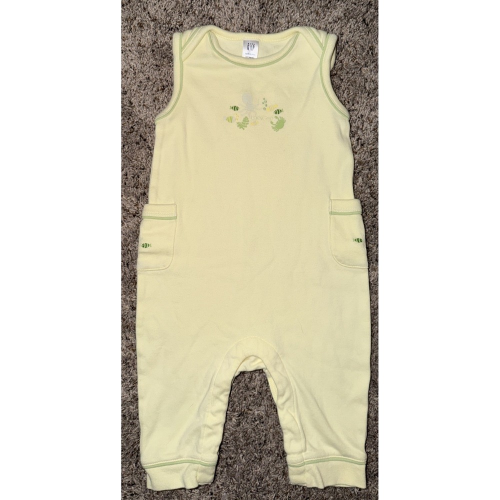 Baby Gap Boys Vintage Jumpsuit 2004 Ocean Fish Octopus Crab Green 3-6 Months‎